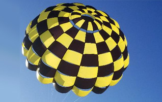 Rocketman Checkered Ringsail Parachutes